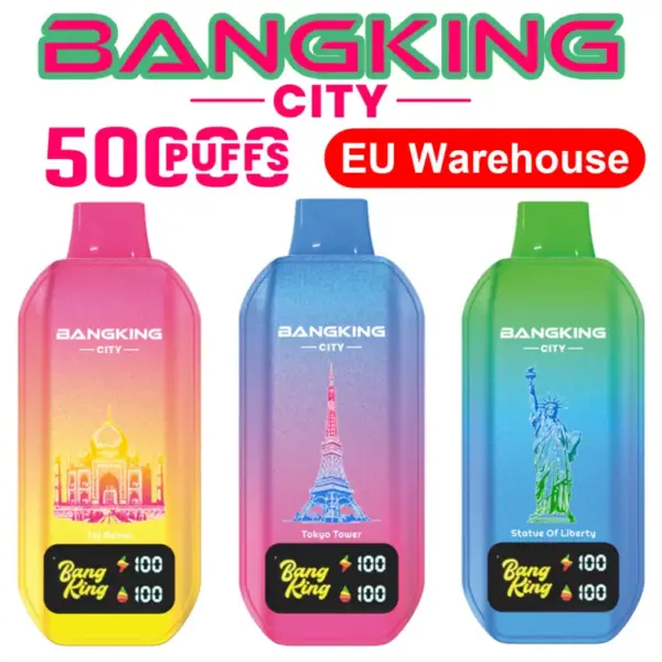 Magazyn UE Bang King 50k Puffs City Jednorazowy Vape 50000 Darmowa Wysyłka 3–7 Dni Roboczych