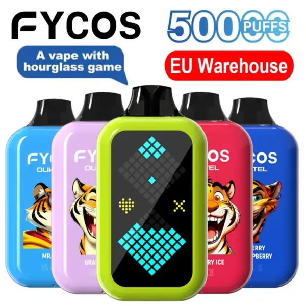 FYCOS 50K Puffs z Grą Klepsydra Jednorazowy Vape 50000 Magazyn UE