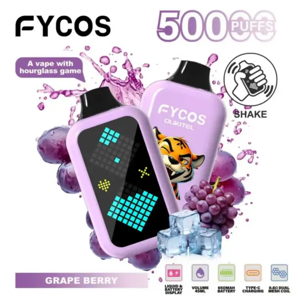FYCOS 50K Puffs z Grą Klepsydra Jednorazowy Vape 50000 Magazyn UE 15 FYCOS 50K Puffs z Grą Klepsydra Jednorazowy Vape 50000 Magazyn UE