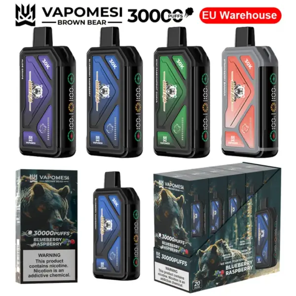 Vapomesi 30k Puffs Brown Bear Jednorazowy Vape 30000 Darmowa Wysyłka Magazyn UE