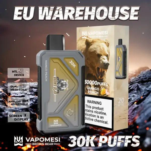 Vapomesi 30k Puffs Brown Bear Jednorazowy Vape 30000 Darmowa Wysyłka Magazyn UE 13 Vapomesi 30k Puffs Brown Bear Jednorazowy Vape 30000 Darmowa Wysyłka Magazyn UE
