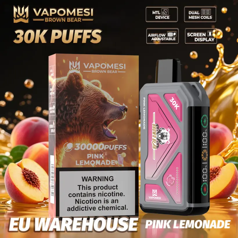 Vapomesi 30k Puffs Brown Bear Jednorazowy Vape 30000 Darmowa Wysyłka Magazyn UE 5 Vapomesi 30k Puffs Brown Bear Jednorazowy Vape 30000 Darmowa Wysyłka Magazyn UE