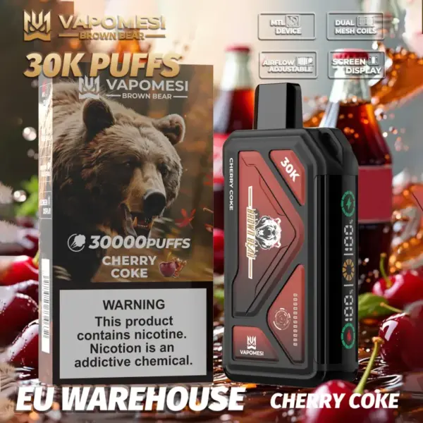 Vapomesi 30k Puffs Brown Bear Jednorazowy Vape 30000 Darmowa Wysyłka Magazyn UE 9 Vapomesi 30k Puffs Brown Bear Jednorazowy Vape 30000 Darmowa Wysyłka Magazyn UE