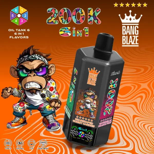 Bang Blaze 200k Zaciągnięć Jednorazowy Vape 6 w 1 o Długiej Żywotności 200000 Darmowa Wysyłka 13 Bang Blaze 200k Zaciągnięć Jednorazowy Vape 6 w 1 o Długiej Żywotności 200000 Darmowa Wysyłka