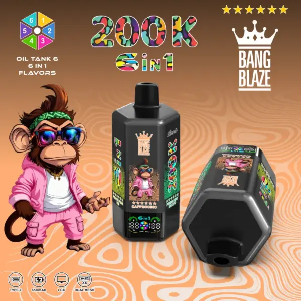 Bang Blaze 200k Zaciągnięć Jednorazowy Vape 6 w 1 o Długiej Żywotności 200000 Darmowa Wysyłka 10 Bang Blaze 200k Zaciągnięć Jednorazowy Vape 6 w 1 o Długiej Żywotności 200000 Darmowa Wysyłka