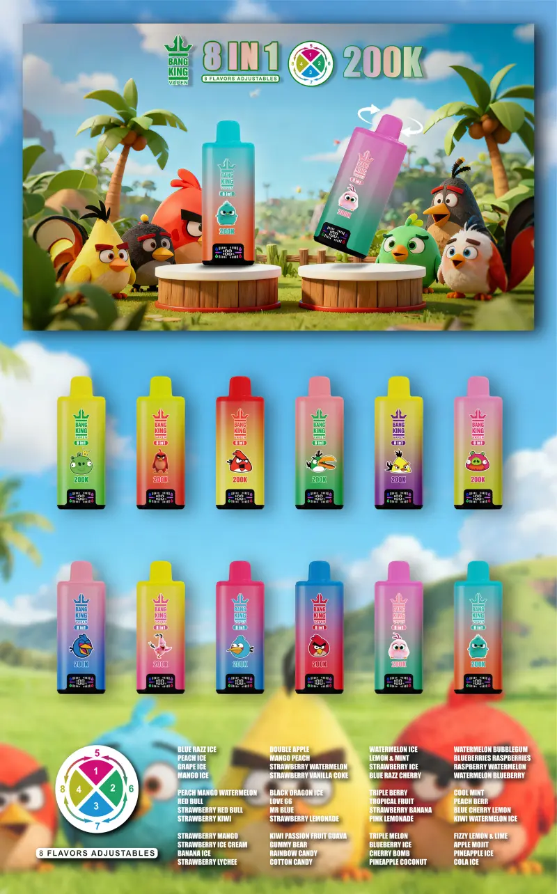 Bang King 200k Pufów 8 w 1 Najlepszy Waporyzator Jednorazowy Sklep Darmowa Wysyłka Magazyn Chiny 16 Bang King 200k Pufów 8 w 1 Najlepszy Waporyzator Jednorazowy Sklep Darmowa Wysyłka Magazyn Chiny