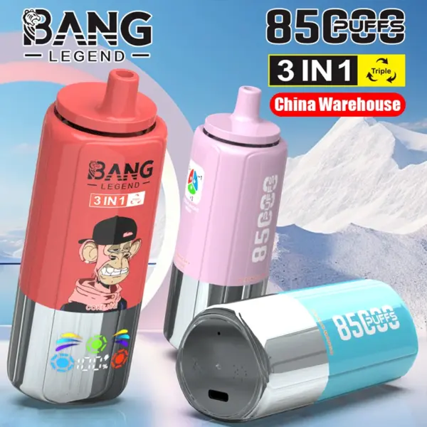 Bang Legend 85000 Puffs 85k Jednorazowy Vape 3 w 1 Darmowa Wysyłka z Magazynu w Chinach