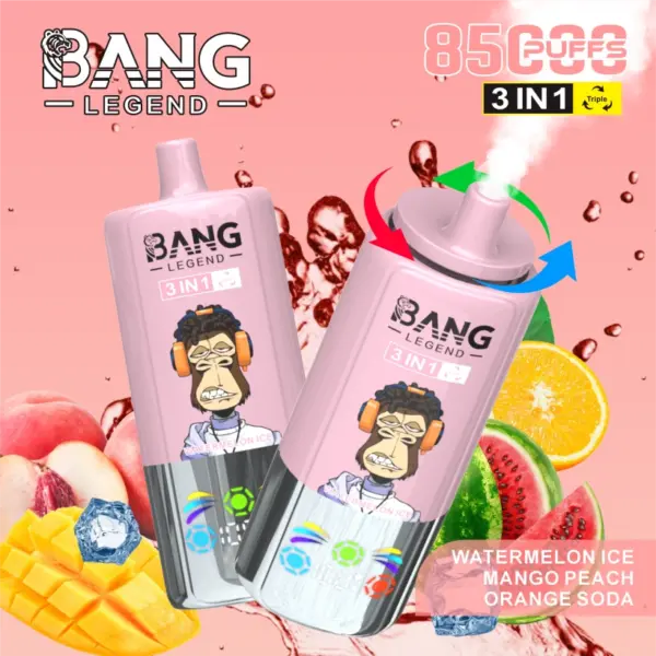 Bang Legend 85000 Puffs 85k Jednorazowy Vape 3 w 1 Darmowa Wysyłka z Magazynu w Chinach