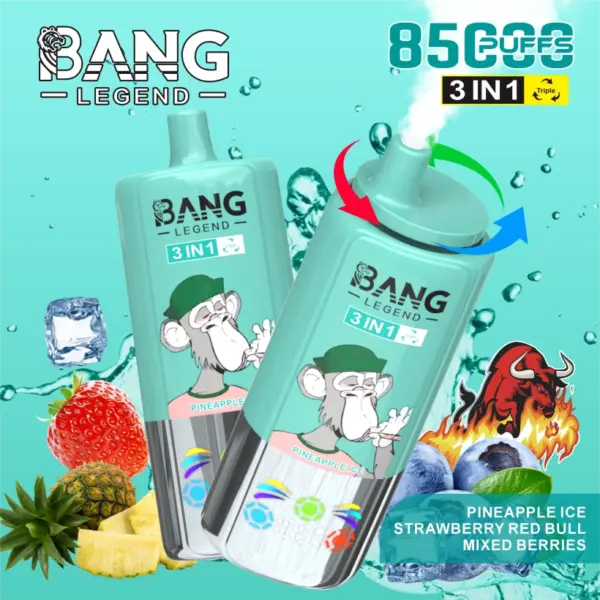 Bang Legend 85000 Puffs 85k Jednorazowy Vape 3 w 1 Darmowa Wysyłka z Magazynu w Chinach