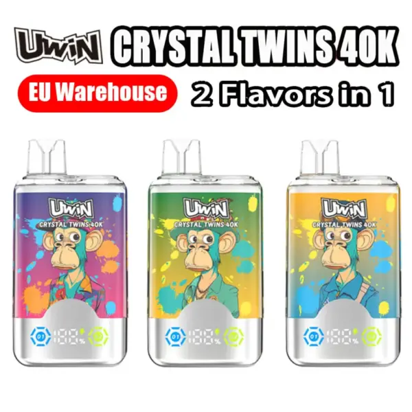 EU Vape Uwin 40k Zaciągnięć Crystal Twins 2 w 1 Papieros Elektroniczny Darmowa Wysyłka