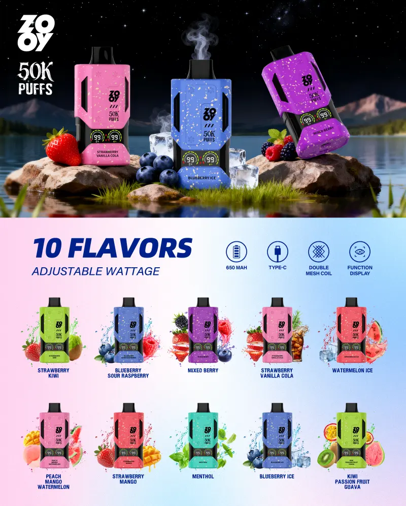 EU Vape ZOOY 50000 Puffs 50k Ekran Najlepszy Jednorazowy E-Papieros Darmowa Wysyłka 16 EU Vape ZOOY 50000 Puffs 50k Screen Best Disposable E Cigarette Free Shipping 9