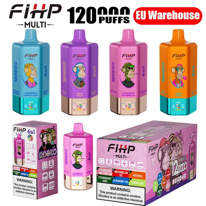 FIHP 120K Puffs 6 W 1 Disposable Vape 120000 Wholesale Free Shipping EU Warehouse 1 FIHP 120K Puffs 6 W 1 Disposable Vape 120000 Wholesale Free Shipping EU Warehouse