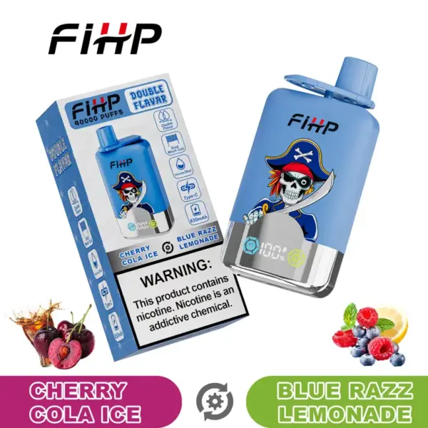 FIHP 40k Pufów 2 w 1 Podwójne Smaki Jednorazowy Vape 40000 Magazyn UE