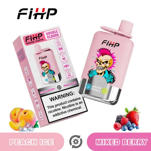 FIHP 40k Pufów 2 w 1 Podwójne Smaki Jednorazowy Vape 40000 Magazyn UE