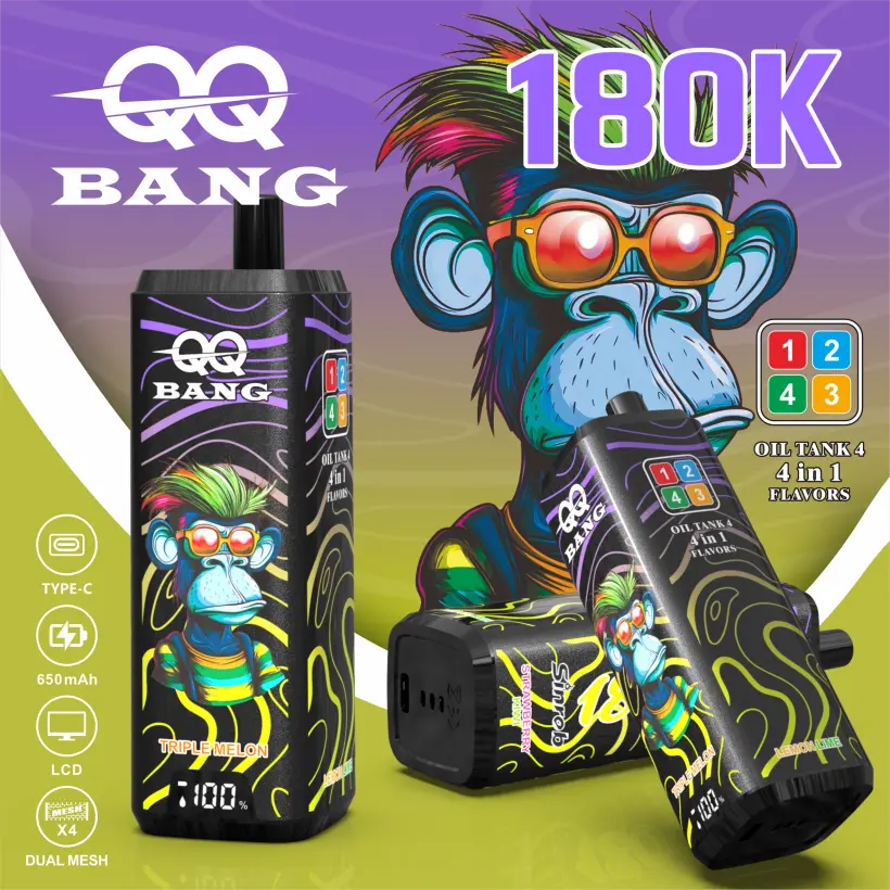 QQ Bang 180k Puffs Jednorazowy Vape 4 W 1 180000 Sprzedaż Hurtowa Darmowa Wysyłka 2 QQ Bang 180k Puffs Jednorazowy Vape 4 W 1 180000 Sprzedaż Hurtowa Darmowa Wysyłka