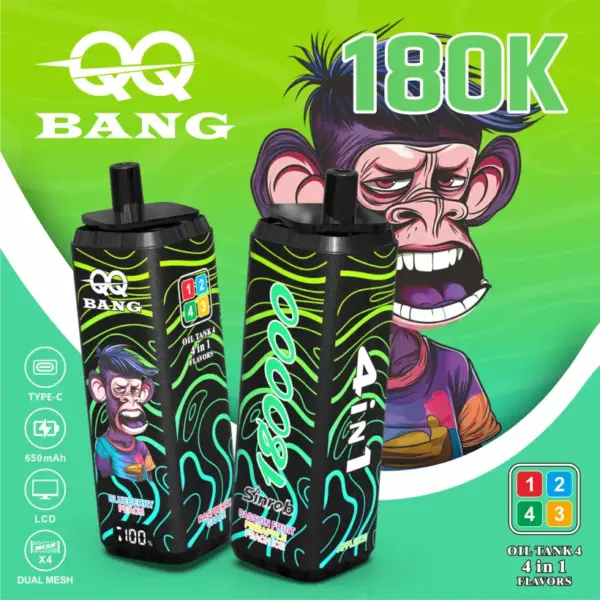 QQ Bang 180k Puffs Jednorazowy Vape 4 W 1 180000 Sprzedaż Hurtowa Darmowa Wysyłka 13 QQ Bang 180k Puffs Jednorazowy Vape 4 W 1 180000 Sprzedaż Hurtowa Darmowa Wysyłka