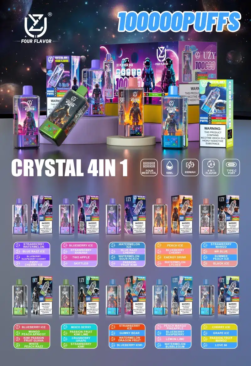 UZY 100K Puffs 4 w 1 Cztery Smaki Jednorazowy Vape 100000 Szybka Dostawa Magazyn UE 16 UZY 100K Puffs 4 w 1 Cztery Smaki Jednorazowy Vape 100000 Szybka Dostawa Magazyn UE
