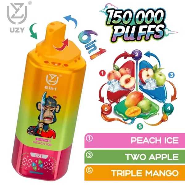 UZY 150K Puffs 6 w 1 Smaki Jednorazowy Vape 150000 Darmowa Wysyłka Magazyn UE 11 UZY 150K Puffs 6 w 1 Smaki Jednorazowy Vape 150000 Darmowa Wysyłka Magazyn UE