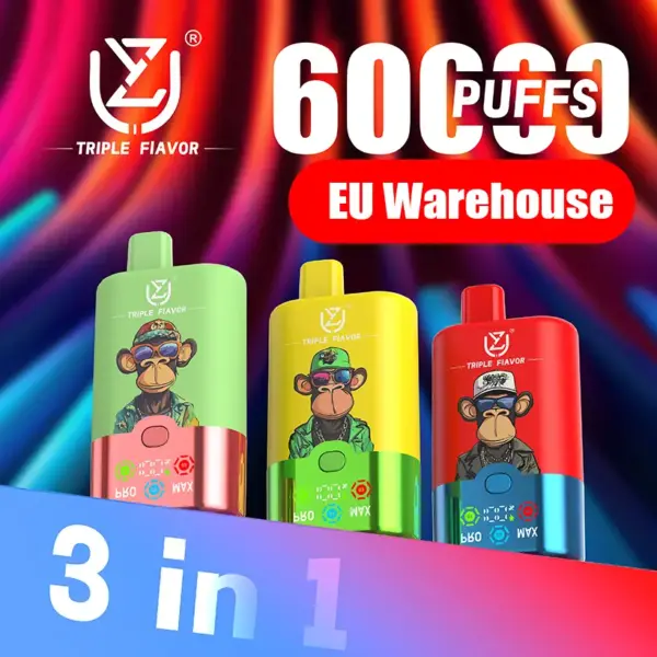 UZY 60K Puffs 3 w 1 Najlepszy Jednorazowy Vape 60000 Darmowa Wysyłka Magazyn UE