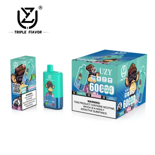 UZY 60K Puffs 3 w 1 Najlepszy Jednorazowy Vape 60000 Darmowa Wysyłka Magazyn UE