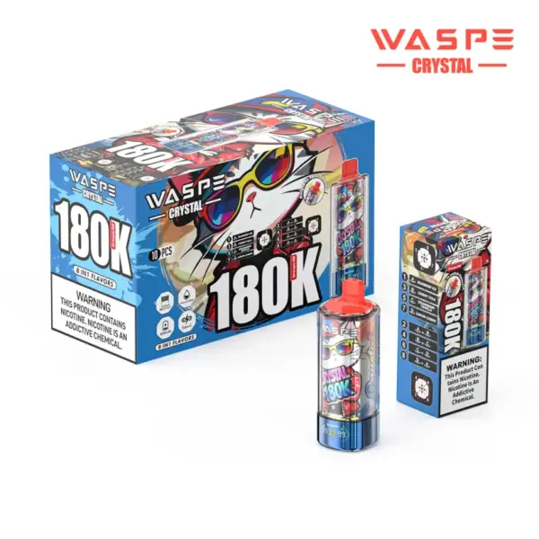 WASPE 180K zaciągnięć 8 w 1 Crystal Jednorazowy Vape 180000 Darmowa wysyłka z magazynu UE 13 WASPE 180K zaciągnięć 8 w 1 Crystal Jednorazowy Vape 180000 Darmowa wysyłka z magazynu UE
