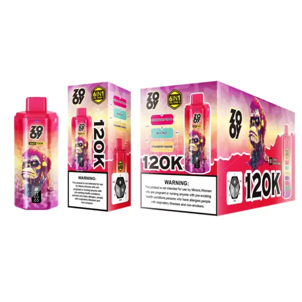 ZOOY 120K Puffs 6 w 1 Jednorazowy Vape 120000 Darmowa wysyłka z magazynu UE