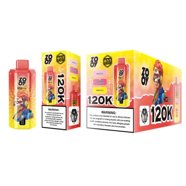 ZOOY 120K Puffs 6 w 1 Jednorazowy Vape 120000 Darmowa wysyłka z magazynu UE