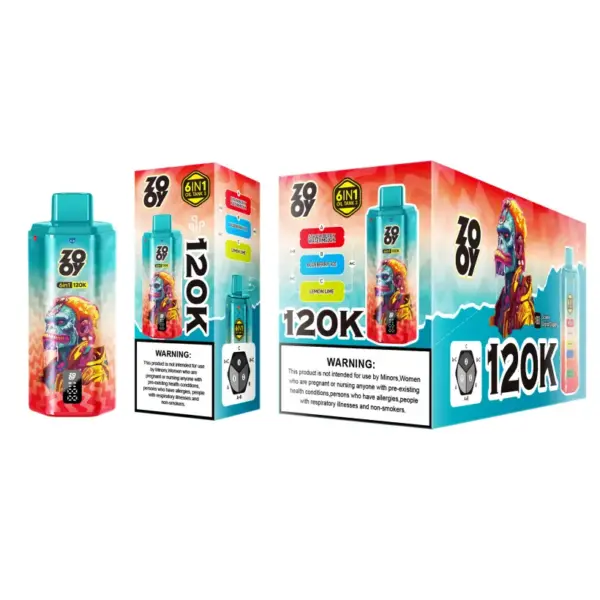 ZOOY 120K Puffs 6 w 1 Jednorazowy Vape 120000 Darmowa wysyłka z magazynu UE