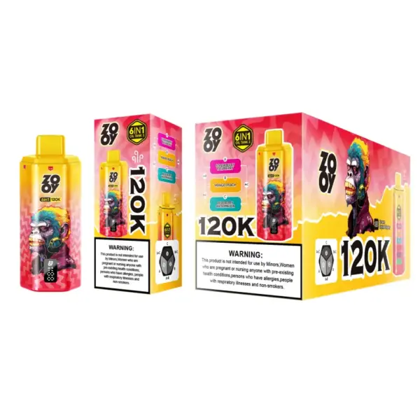 ZOOY 120K Puffs 6 w 1 Jednorazowy Vape 120000 Darmowa wysyłka z magazynu UE