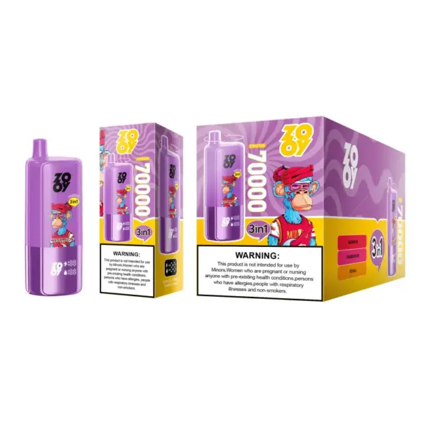 ZOOY 70K Puffs 70000 3 w 1 Potrójne Smaki Jednorazowy Vape Darmowa Wysyłka Magazyn UE 10 ZOOY 70K Puffs 70000 3 w 1 Potrójne Smaki Jednorazowy Vape Darmowa Wysyłka Magazyn UE
