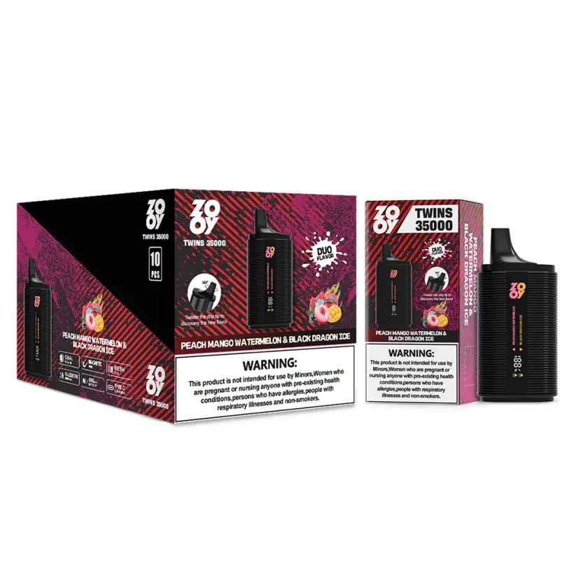 ZOOY Twins 35K Puffs 2 w 1 Jednorazowy Vape Hurt 35000 Magazyn UE 8 ZOOY Twins 35K Puffs 2 w 1 Jednorazowy Vape Hurt 35000 Magazyn UE