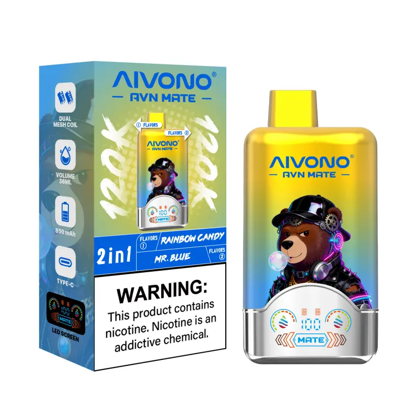 Aivono 120K Puffs 2 In 1 Smaki Avn Mate Jednorazowy E Papieros Elektroniczny Hurt Sprzedaż Darmowa Wysyłka 2 Aivono 120K Puffs 2 In 1 Smaki Avn Mate Jednorazowy E Papieros Elektroniczny Hurt Sprzedaż Darmowa Wysyłka