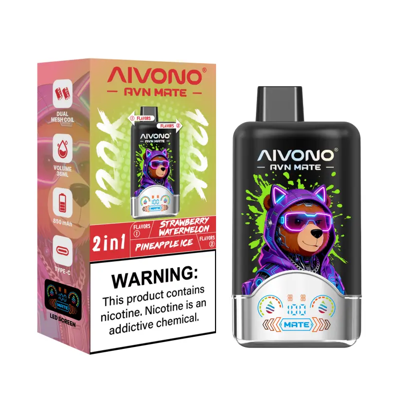 Aivono 120K Puffs 2 In 1 Smaki Avn Mate Jednorazowy E Papieros Elektroniczny Hurt Sprzedaż Darmowa Wysyłka 5 Aivono 120K Puffs 2 In 1 Smaki Avn Mate Jednorazowy E Papieros Elektroniczny Hurt Sprzedaż Darmowa Wysyłka