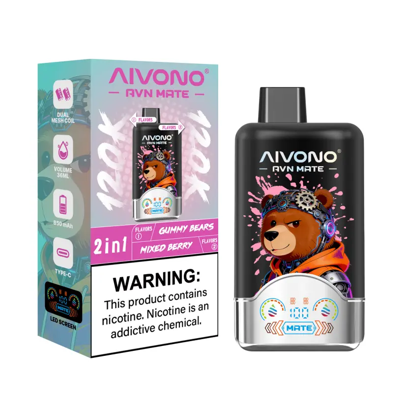 Aivono 120K Puffs 2 In 1 Smaki Avn Mate Jednorazowy E Papieros Elektroniczny Hurt Sprzedaż Darmowa Wysyłka 4 Aivono 120K Puffs 2 In 1 Smaki Avn Mate Jednorazowy E Papieros Elektroniczny Hurt Sprzedaż Darmowa Wysyłka