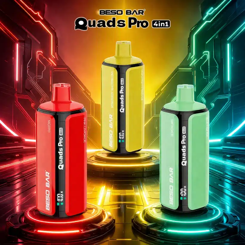 BESO BAR Quads Pro 150K Puffs 4 w 1 Jednorazowy Vape o Smakach Owocowych Darmowa Wysyłka 1 BESO BAR Quads Pro 150K Puffs 4 w 1 Jednorazowy Vape o Smakach Owocowych Darmowa Wysyłka