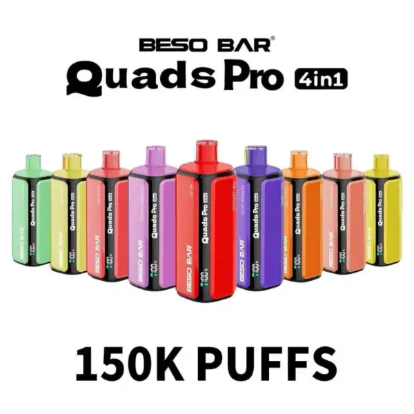 BESO BAR Quads Pro 150K Puffs 4 w 1 Jednorazowy Vape o Smakach Owocowych Darmowa Wysyłka 12 BESO BAR Quads Pro 150K Puffs 4 w 1 Jednorazowy Vape o Smakach Owocowych Darmowa Wysyłka
