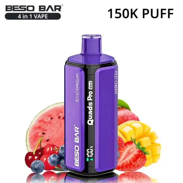 BESO BAR Quads Pro 150K Puffs 4 w 1 Jednorazowy Vape o Smakach Owocowych Darmowa Wysyłka 9 BESO BAR Quads Pro 150K Puffs 4 w 1 Jednorazowy Vape o Smakach Owocowych Darmowa Wysyłka
