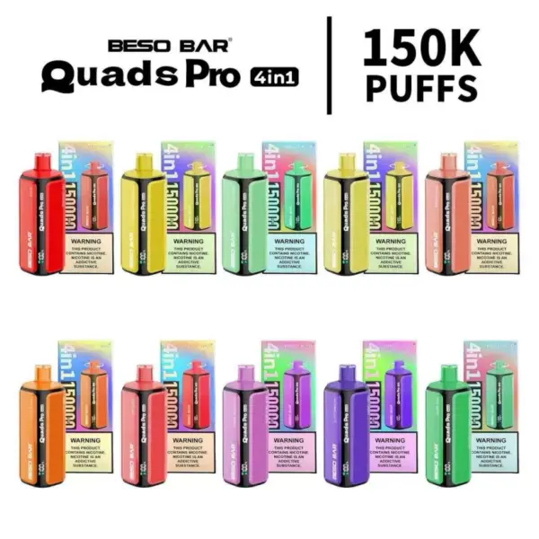 BESO BAR Quads Pro 150K Puffs 4 w 1 Jednorazowy Vape o Smakach Owocowych Darmowa Wysyłka 13 BESO BAR Quads Pro 150K Puffs 4 w 1 Jednorazowy Vape o Smakach Owocowych Darmowa Wysyłka