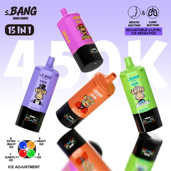 Bang Leader 450K Puffs 15 W 1 Jednorazowy E Papieros Wiele Smaków Darmowa Wysyłka