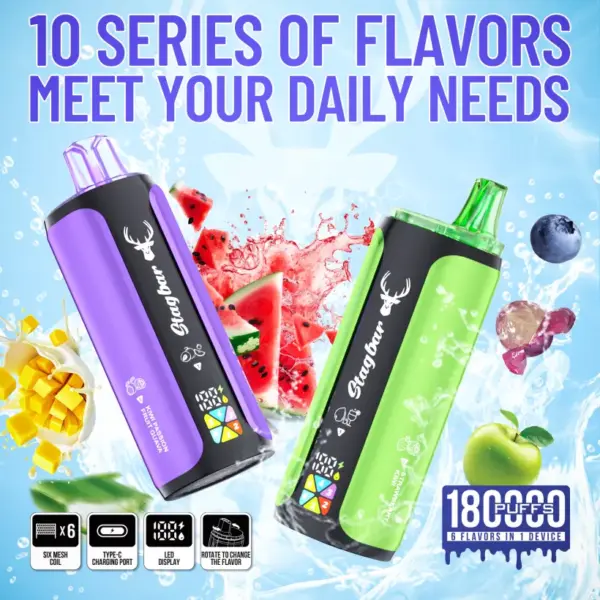 Magazyn UE Stagbar 180k Puffs Jednorazowy Vape 4 w 1 Hurt Darmowa Wysyłka 10 Magazyn UE Stagbar 180k Puffs Jednorazowy Vape 4 w 1 Hurt Darmowa Wysyłka