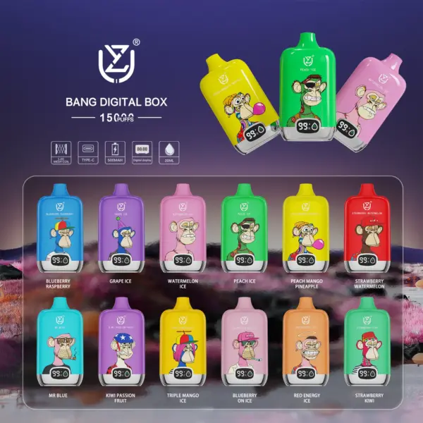 Magazyn UE UZY 15K Puffs 15000 Bang Cyfrowe Pudełko Vape Jednorazowy Darmowa Wysyłka 13 Magazyn UE UZY 15K Puffs 15000 Bang Cyfrowe Pudełko Vape Jednorazowy Darmowa Wysyłka