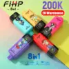 FIHP 200K Puffs 8 W 1 Jednorazowy E Papieros 200000 Darmowa Wysyłka Magazyn UE