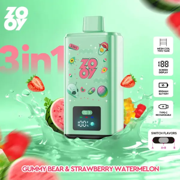 Zooy 150K Puffs 150000 Potrójne Smaki Jednorazowy Vape 3 W 1 Hurtownia Magazyn UE 10 Zooy 150K Puffs 150000 Potrójne Smaki Jednorazowy Vape 3 W 1 Hurtownia Magazyn UE