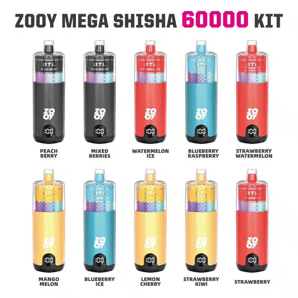 ZOOY Mega 60K Puffs 60000 DTL Shisha Jednorazowy E Papieros Hurt Magazyn UE 16 ZOOY Mega 60K Puffs 60000 DTL Shisha Jednorazowy E Papieros Hurt Magazyn UE