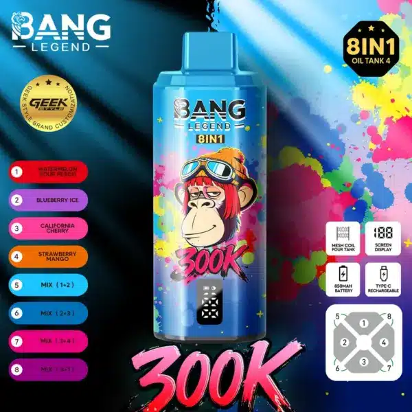 Bang Legend 300000 Zaciągnięć 8 w 1 Smaki Jednorazowy Vape Online Darmowa Wysyłka 15 Bang Legend 300000 Zaciągnięć 8 w 1 Smaki Jednorazowy Vape Online Darmowa Wysyłka