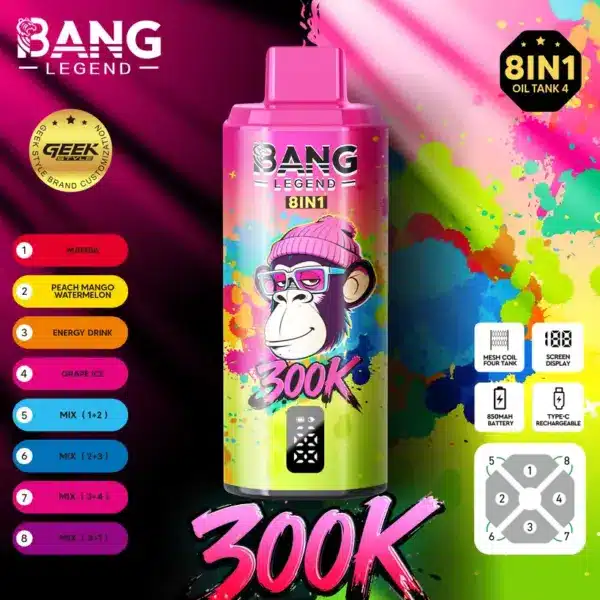 Bang Legend 300000 Zaciągnięć 8 w 1 Smaki Jednorazowy Vape Online Darmowa Wysyłka 14 Bang Legend 300000 Zaciągnięć 8 w 1 Smaki Jednorazowy Vape Online Darmowa Wysyłka