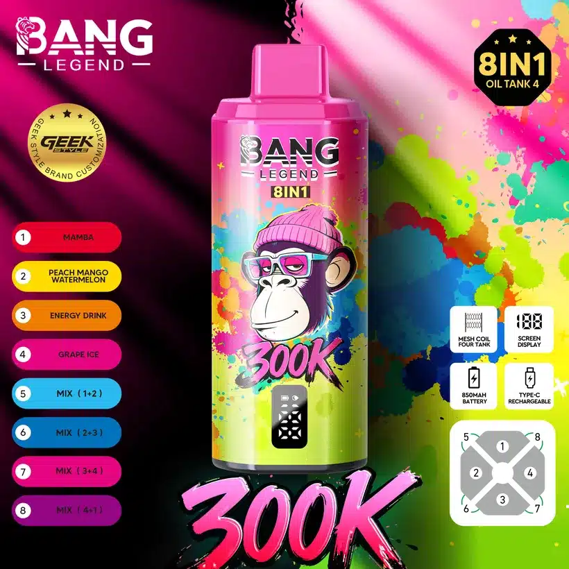 Bang Legend 300000 Zaciągnięć 8 w 1 Smaki Jednorazowy Vape Online Darmowa Wysyłka 7 Bang Legend 300000 Zaciągnięć 8 w 1 Smaki Jednorazowy Vape Online Darmowa Wysyłka
