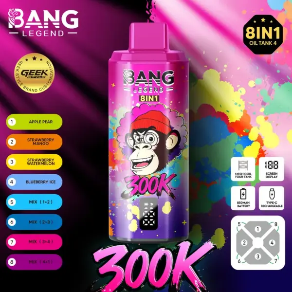 Bang Legend 300000 Zaciągnięć 8 w 1 Smaki Jednorazowy Vape Online Darmowa Wysyłka 12 Bang Legend 300000 Zaciągnięć 8 w 1 Smaki Jednorazowy Vape Online Darmowa Wysyłka