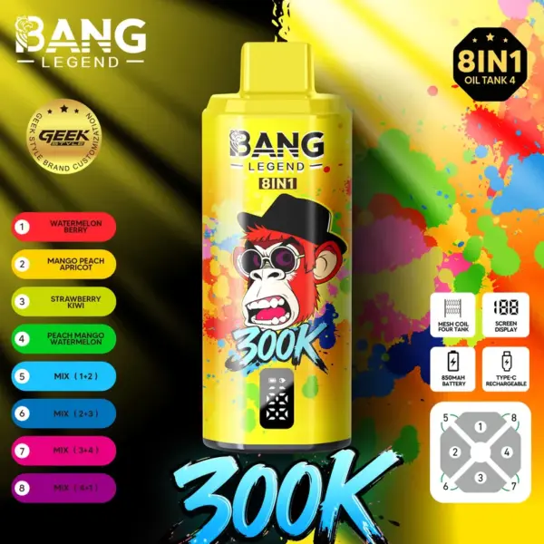 Bang Legend 300000 Zaciągnięć 8 w 1 Smaki Jednorazowy Vape Online Darmowa Wysyłka 11 Bang Legend 300000 Zaciągnięć 8 w 1 Smaki Jednorazowy Vape Online Darmowa Wysyłka