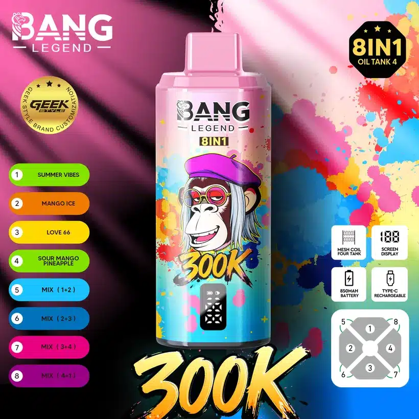Bang Legend 300000 Zaciągnięć 8 w 1 Smaki Jednorazowy Vape Online Darmowa Wysyłka 3 Bang Legend 300000 Zaciągnięć 8 w 1 Smaki Jednorazowy Vape Online Darmowa Wysyłka